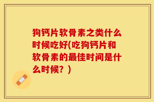 狗钙片软骨素之类什么时候吃好(吃狗钙片和软骨素的最佳时间是什么时候？)