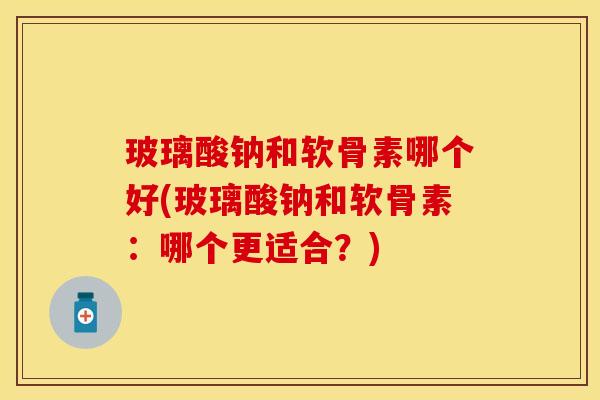 玻璃酸钠和软骨素哪个好(玻璃酸钠和软骨素：哪个更适合？)
