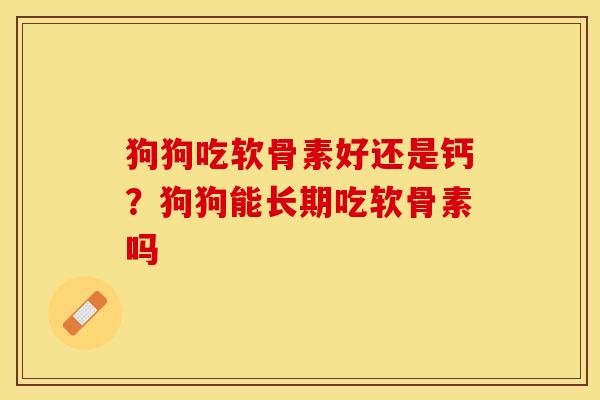 狗狗吃软骨素好还是钙？狗狗能长期吃软骨素吗