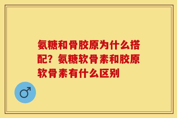 氨糖和骨胶原为什么搭配?氨糖软骨素和胶原软骨素有什么区别 氨糖和骨胶原为什么搭配?氨糖软骨素和胶原软骨素有什么区别