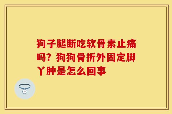 狗子腿断吃软骨素止痛吗？狗狗骨折外固定脚丫肿是怎么回事