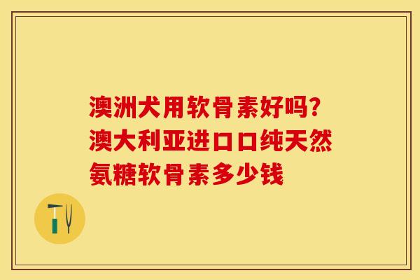 澳洲犬用软骨素好吗？澳大利亚进口口纯天然氨糖软骨素多少钱