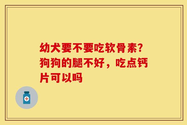 幼犬要不要吃软骨素?狗狗的腿不好,吃点钙片可以吗 幼犬要不要吃软骨素?狗狗的腿不好,吃点钙片可以吗