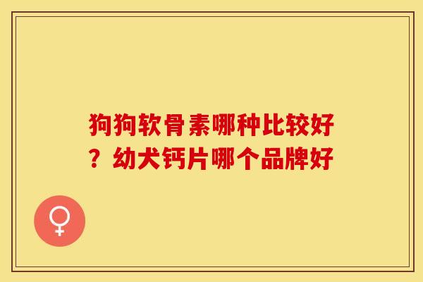 狗狗软骨素哪种比较好？幼犬钙片哪个品牌好