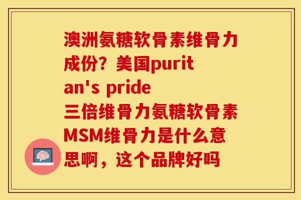 澳洲氨糖软骨素维骨力成份？美国puritan's pride三倍维骨力氨糖软骨素MSM维骨力是什么意思啊，这个品牌好吗