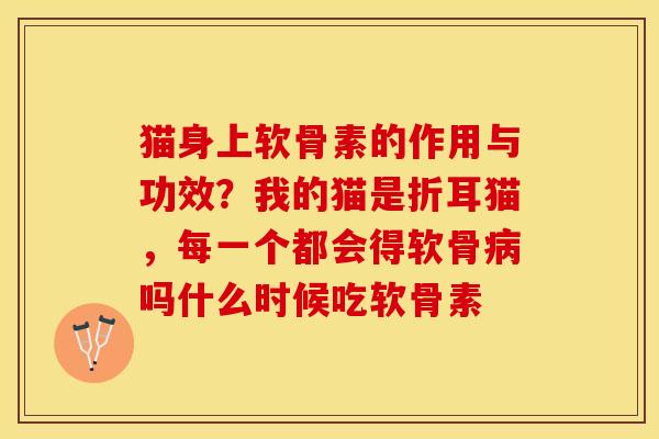猫身上软骨素的作用与功效？我的猫是折耳猫，每一个都会得软骨病吗什么时候吃软骨素