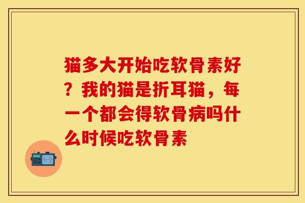 猫多大开始吃软骨素好？我的猫是折耳猫，每一个都会得软骨病吗什么时候吃软骨素