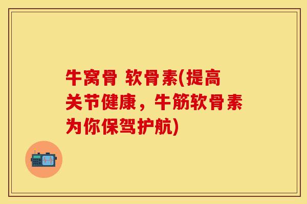牛窝骨 软骨素(提高关节健康，牛筋软骨素为你保驾护航)