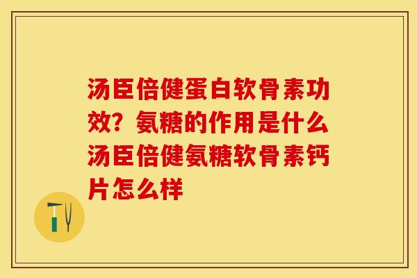 汤臣倍健蛋白软骨素功效？氨糖的作用是什么汤臣倍健氨糖软骨素钙片怎么样