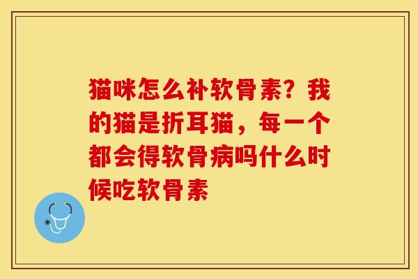 猫咪怎么补软骨素？我的猫是折耳猫，每一个都会得软骨吗什么时候吃软骨素