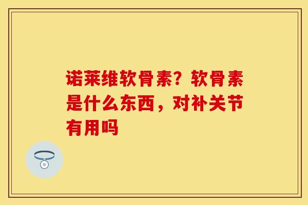 诺莱维软骨素？软骨素是什么东西，对补关节有用吗