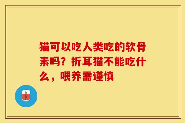猫可以吃人类吃的软骨素吗？折耳猫不能吃什么，喂养需谨慎