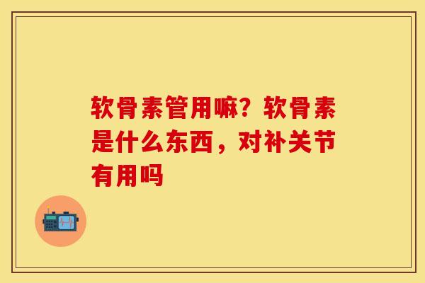 软骨素管用嘛？软骨素是什么东西，对补关节有用吗