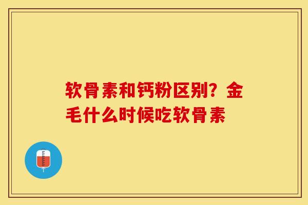 软骨素和钙粉区别？金毛什么时候吃软骨素