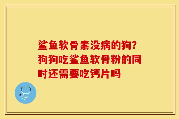 鲨鱼软骨素没病的狗？狗狗吃鲨鱼软骨粉的同时还需要吃钙片吗