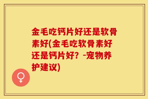 金毛吃钙片好还是软骨素好(金毛吃软骨素好还是钙片好？-宠物养护建议)
