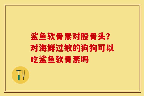 鲨鱼软骨素对股骨头？对海鲜过敏的狗狗可以吃鲨鱼软骨素吗