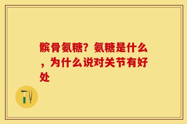 髌骨氨糖?氨糖是什么,为什么说对关节有好处 髌骨氨糖?氨糖是什么,为什么说对关节有好处