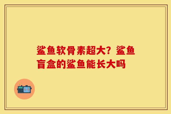 鲨鱼软骨素超大？鲨鱼盲盒的鲨鱼能长大吗