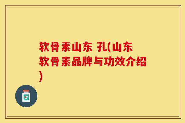 软骨素山东 孔(山东软骨素品牌与功效介绍)
