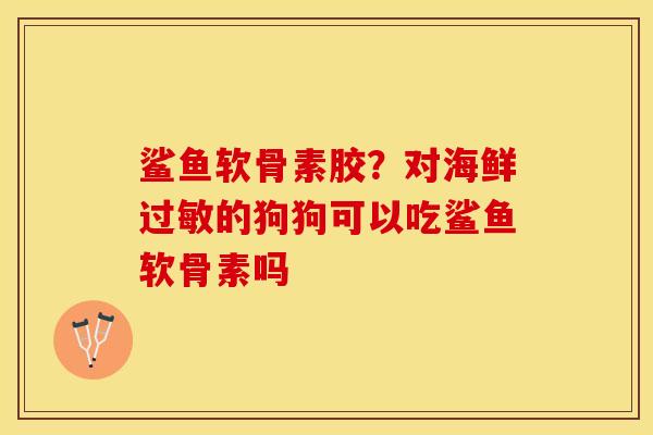 鲨鱼软骨素胶？对海鲜过敏的狗狗可以吃鲨鱼软骨素吗