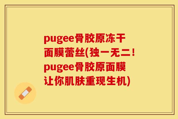 pugee骨胶原冻干面膜蕾丝(独一无二！pugee骨胶原面膜让你肌肤重现生机)