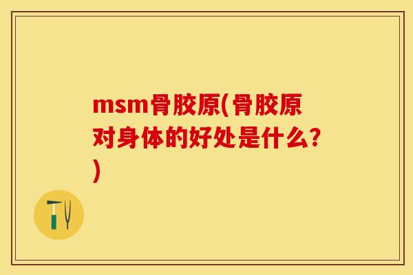 msm骨胶原(骨胶原对身体的好处是什么?) msm骨胶原(骨胶原对身体的好处是什么?)