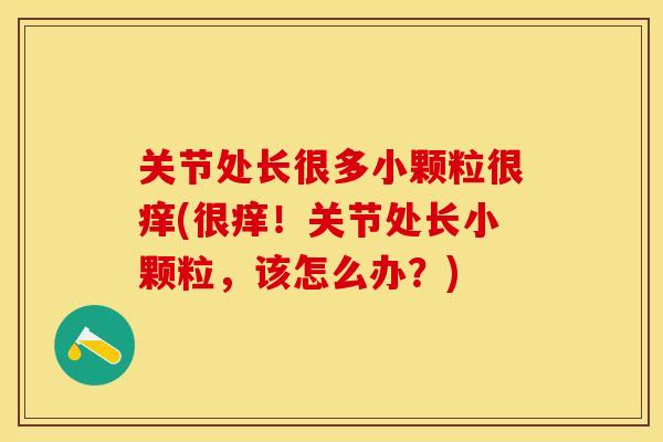 关节处长很多小颗粒很痒(很痒！关节处长小颗粒，该怎么办？)