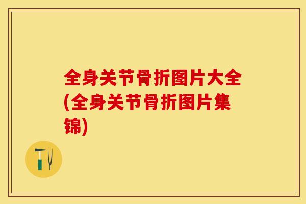 全身关节骨折图片大全(全身关节骨折图片集锦)