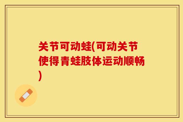 关节可动蛙(可动关节使得青蛙肢体运动顺畅)