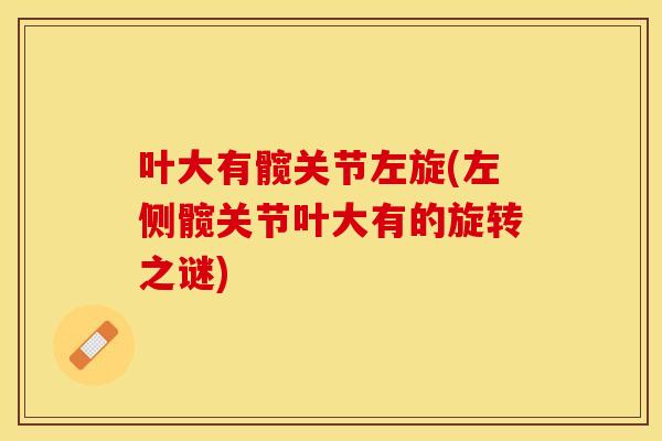 叶大有髋关节左旋(左侧髋关节叶大有的旋转之谜)