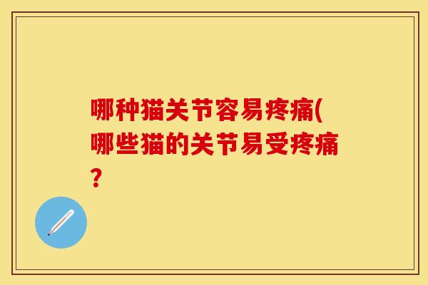 哪种猫关节容易(哪些猫的关节易受？
