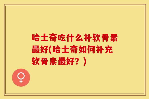 哈士奇吃什么补软骨素最好(哈士奇如何补充软骨素最好？)