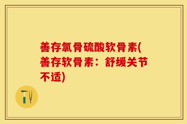 善存氯骨硫酸软骨素(善存软骨素：舒缓关节不适)