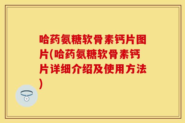 哈药氨糖软骨素钙片图片(哈药氨糖软骨素钙片详细介绍及使用方法)