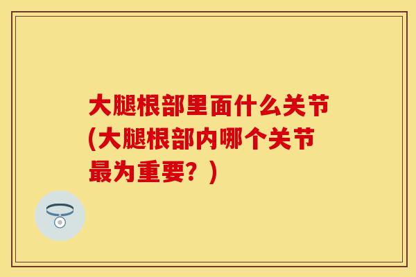 大腿根部里面什么关节(大腿根部内哪个关节最为重要？)