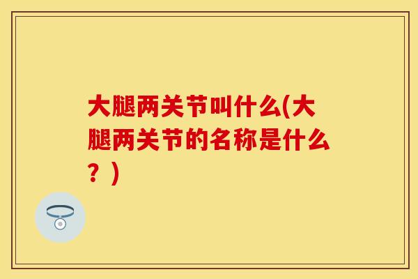 大腿两关节叫什么(大腿两关节的名称是什么？)