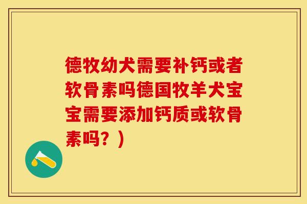 德牧幼犬需要补钙或者软骨素吗德国牧羊犬宝宝需要添加钙质或软骨素吗？)