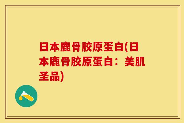 日本鹿骨胶原蛋白(日本鹿骨胶原蛋白：美肌圣品)