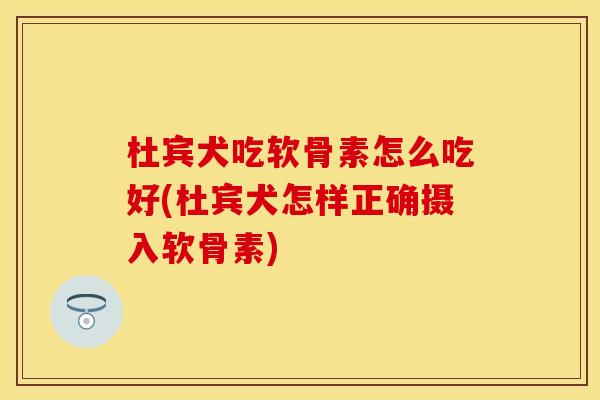 杜宾犬吃软骨素怎么吃好(杜宾犬怎样正确摄入软骨素)