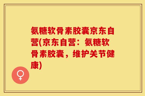 氨糖软骨素胶囊京东自营(京东自营：氨糖软骨素胶囊，维护关节健康)