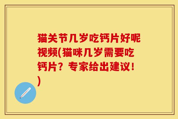 猫关节几岁吃钙片好呢视频(猫咪几岁需要吃钙片？专家给出建议！)