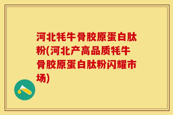 河北牦牛骨胶原蛋白肽粉(河北产高品质牦牛骨胶原蛋白肽粉闪耀市场)