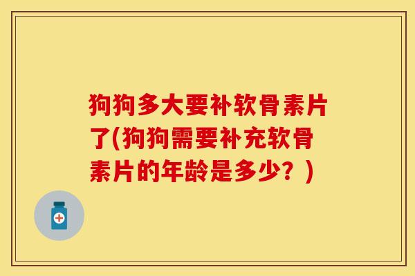 狗狗多大要补软骨素片了(狗狗需要补充软骨素片的年龄是多少？)