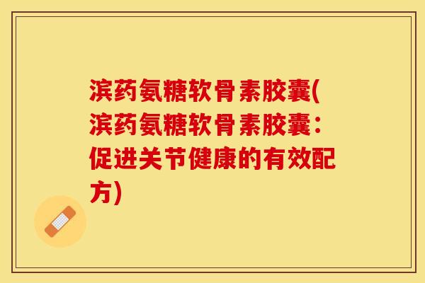 滨药氨糖软骨素胶囊(滨药氨糖软骨素胶囊：促进关节健康的有效配方)
