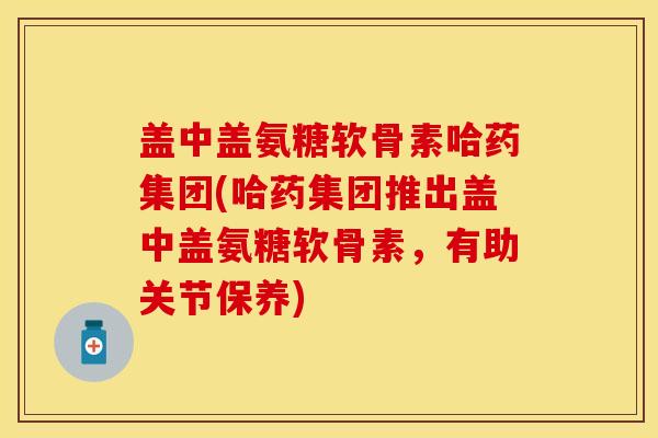 盖中盖氨糖软骨素哈药集团(哈药集团推出盖中盖氨糖软骨素，有助关节保养)