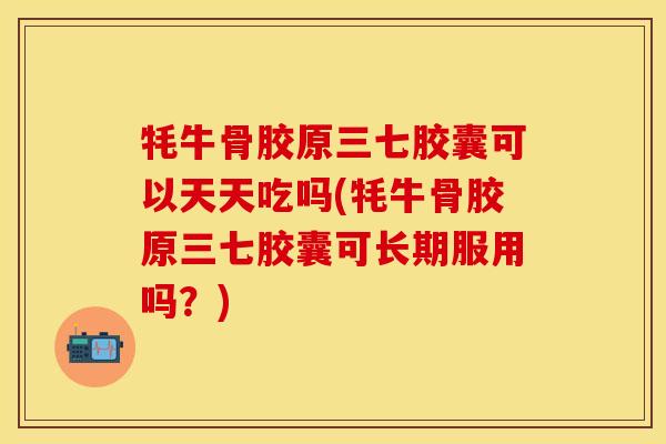 牦牛骨胶原三七胶囊可以天天吃吗(牦牛骨胶原三七胶囊可长期服用吗?) 牦牛骨胶原三七胶囊可以天天吃吗(牦牛骨胶原三七胶囊可长期服用吗?)
