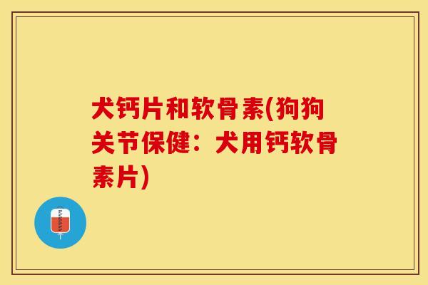 犬钙片和软骨素(狗狗关节保健：犬用钙软骨素片)