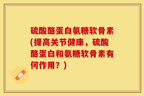 硫酸酪蛋白氨糖软骨素(提高关节健康，硫酸酪蛋白和氨糖软骨素有何作用？)