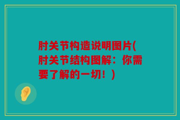 肘关节构造说明图片(肘关节结构图解：你需要了解的一切！)